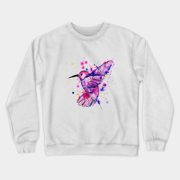 Hummingbird Watercolor Crewneck Sweatshirt by LVBart
